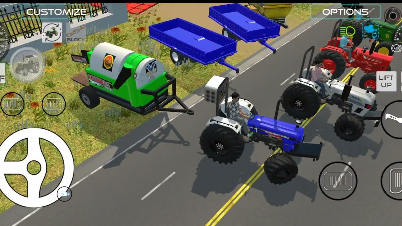 TRACTORS AND BIG TROLLEY TROLLEY TANKER WITH THRESHOR 🚜🚛 Part 80