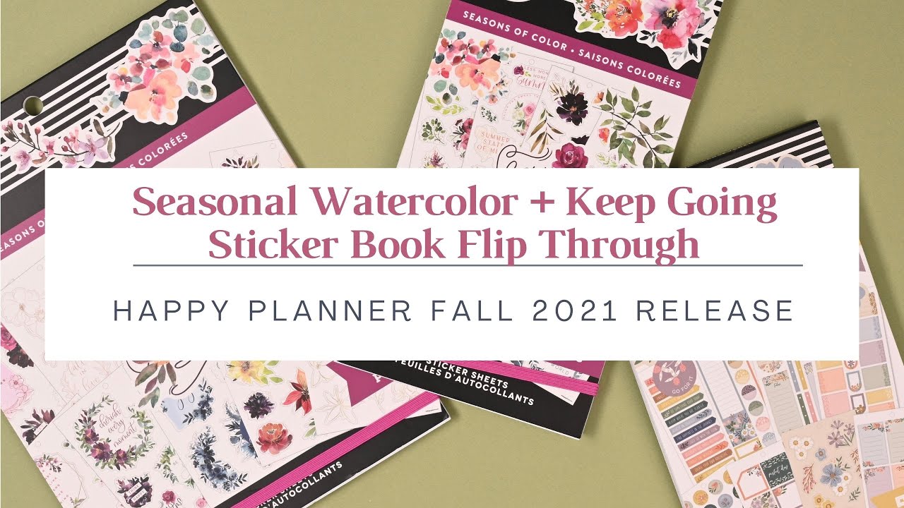 Seasonal Watercolor, Seasonal Florals, Keep Going Value Pack Sticker Flip-Throughs