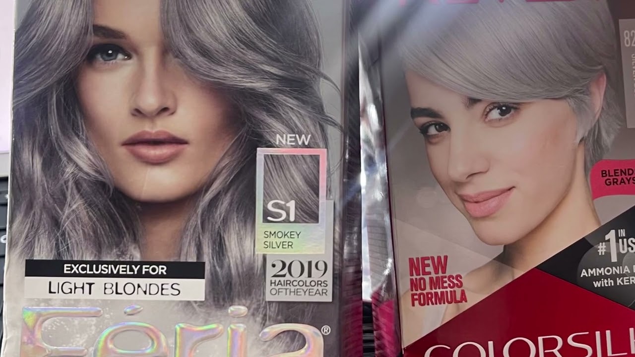 Feria & loreal hair color Mix gave me this Silver/ Blond hair color
