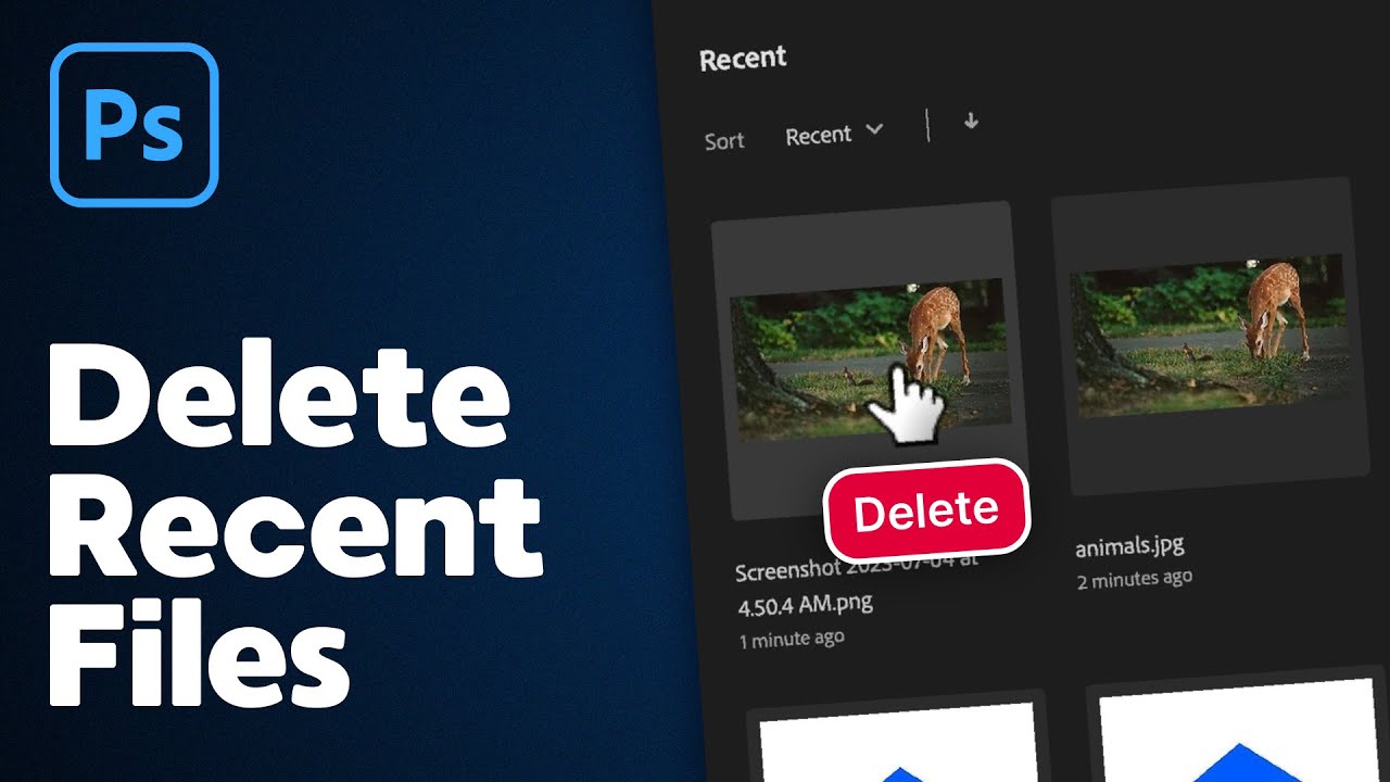 Как удалить последние файлы в Photoshop