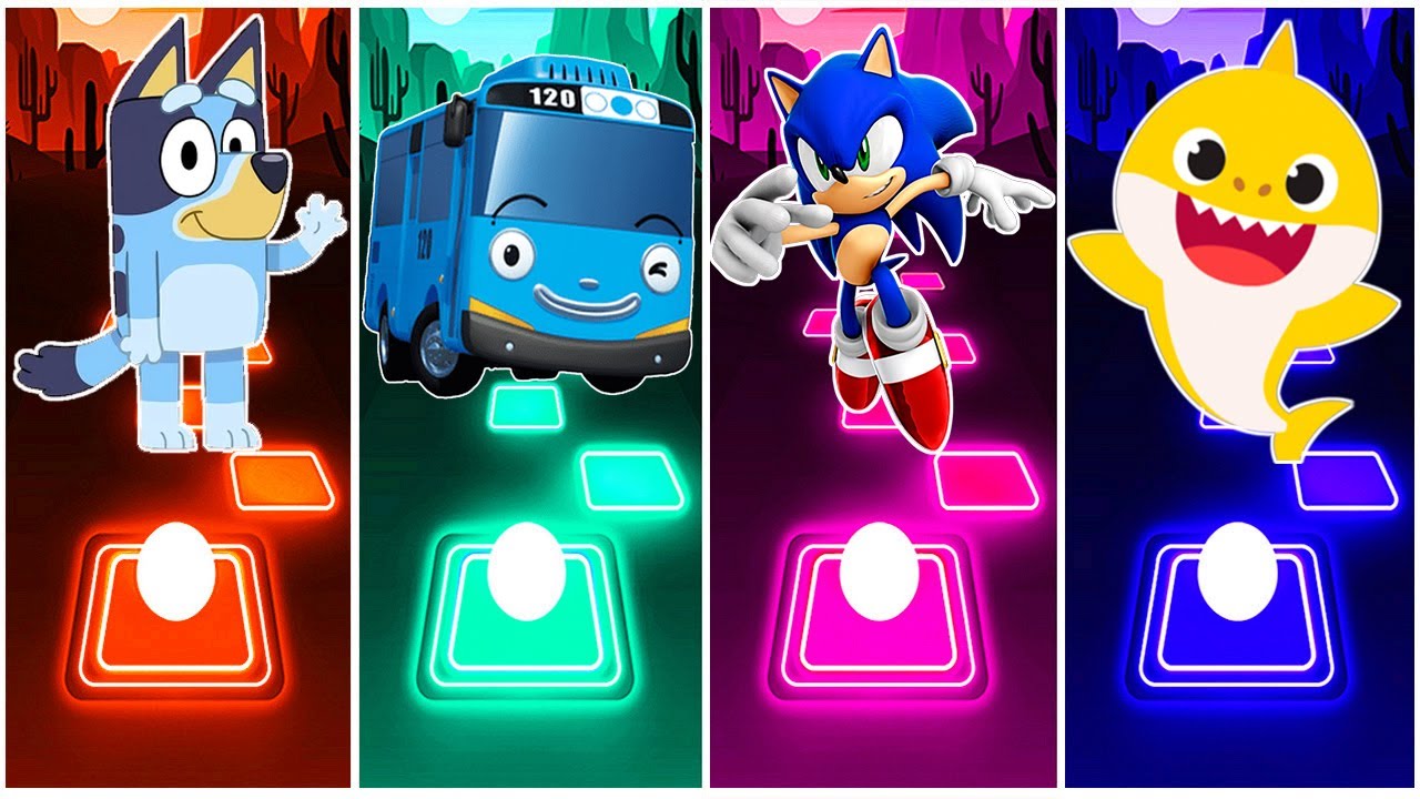 Bluey Bingo 🆚 Tayo The Little Bus 🆚 Sonic 🆚 Baby Shark.🎶 Who Is Best?