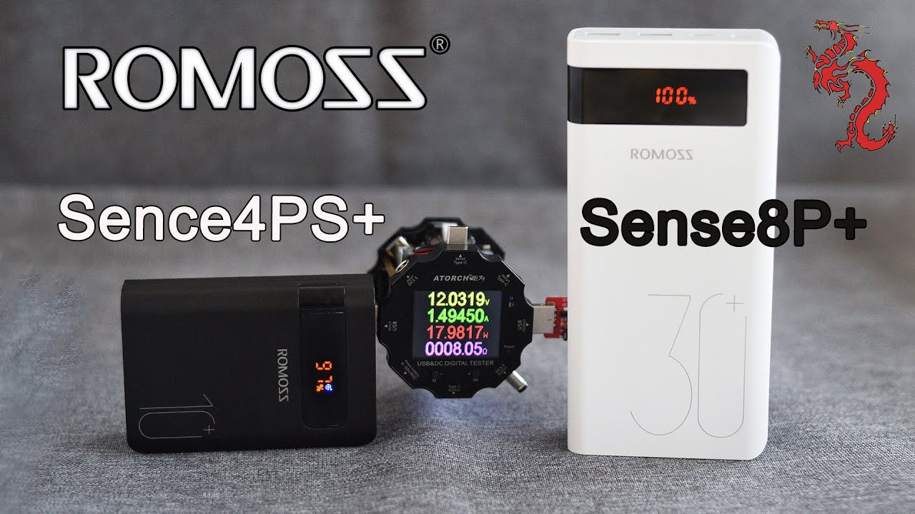ЛУЧШИЕ Power банки //ROMOSS Sense8P+ 30000mAh и Sence4PS+10000mAh