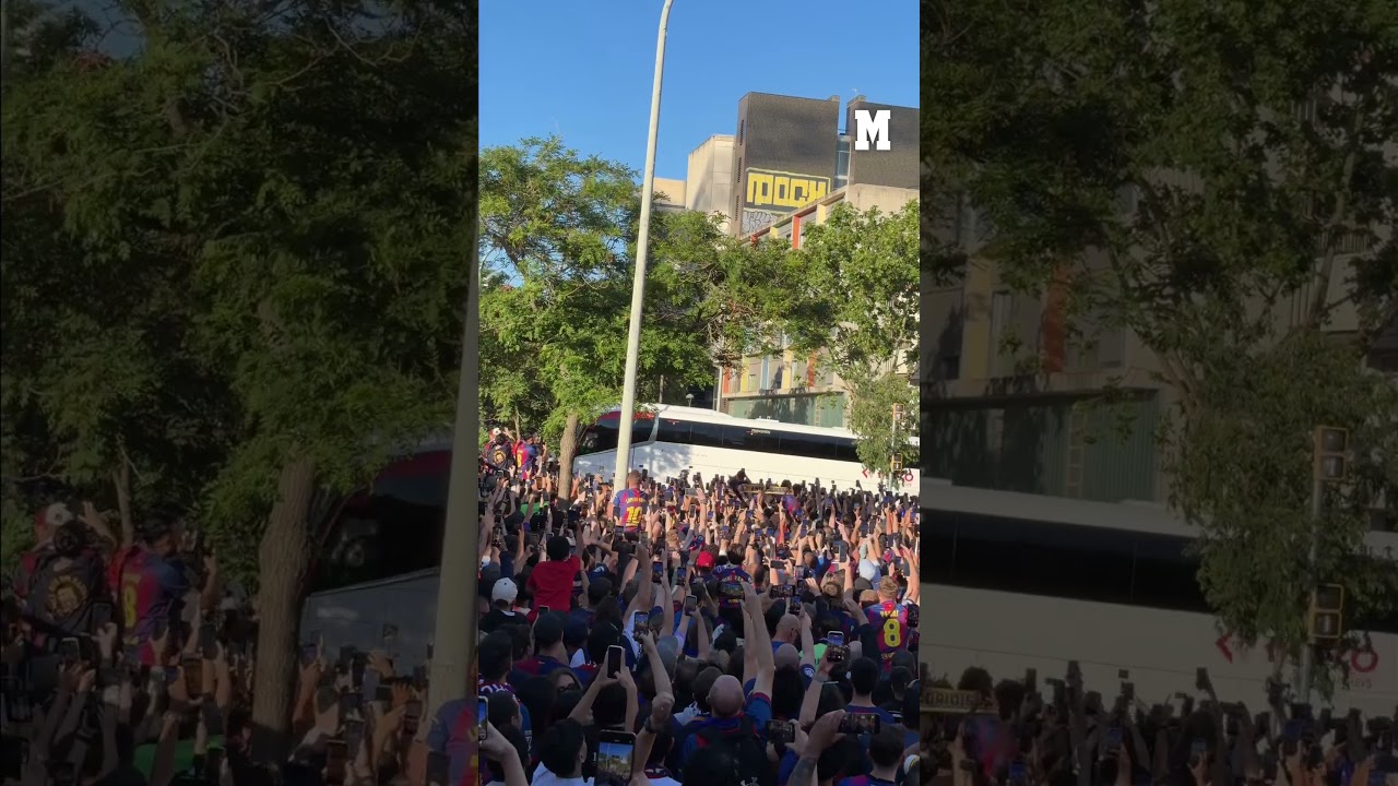 &iexcl;La afici&oacute;n del Barcelona confunde el autob&uacute;s cul&eacute; con el del Real Madrid y lo apedrea! I MARCA