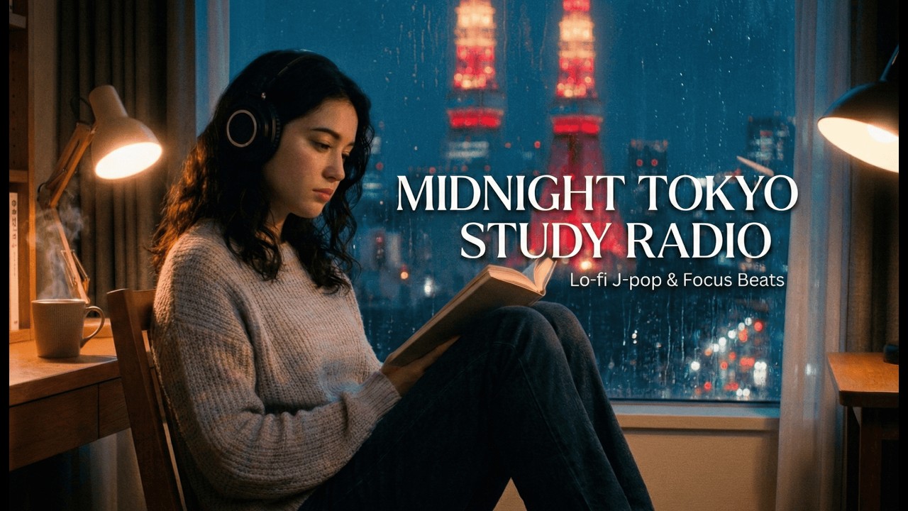 Midnight Tokyo Rain ☔ Lofi J-Pop Study Playlist | Quiet Night Cafe Music