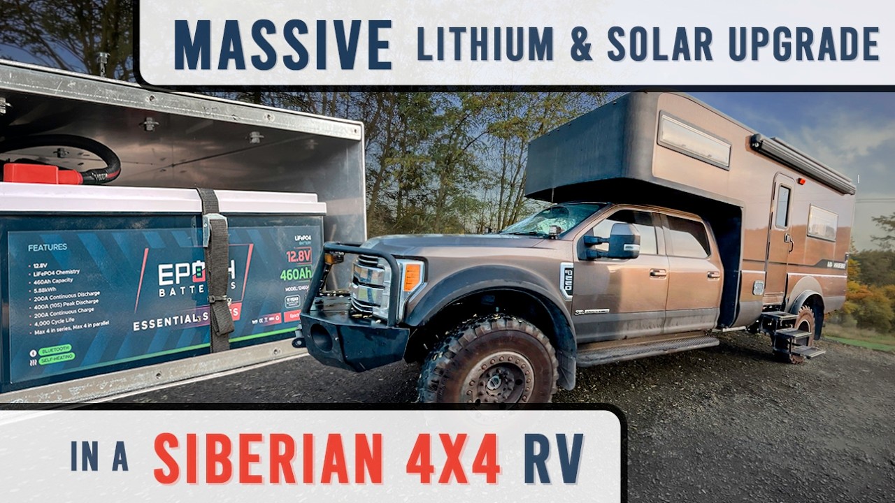 Установка литиевой батареи и солнечных батарей — внедорожный автодом Siberian 4X4!