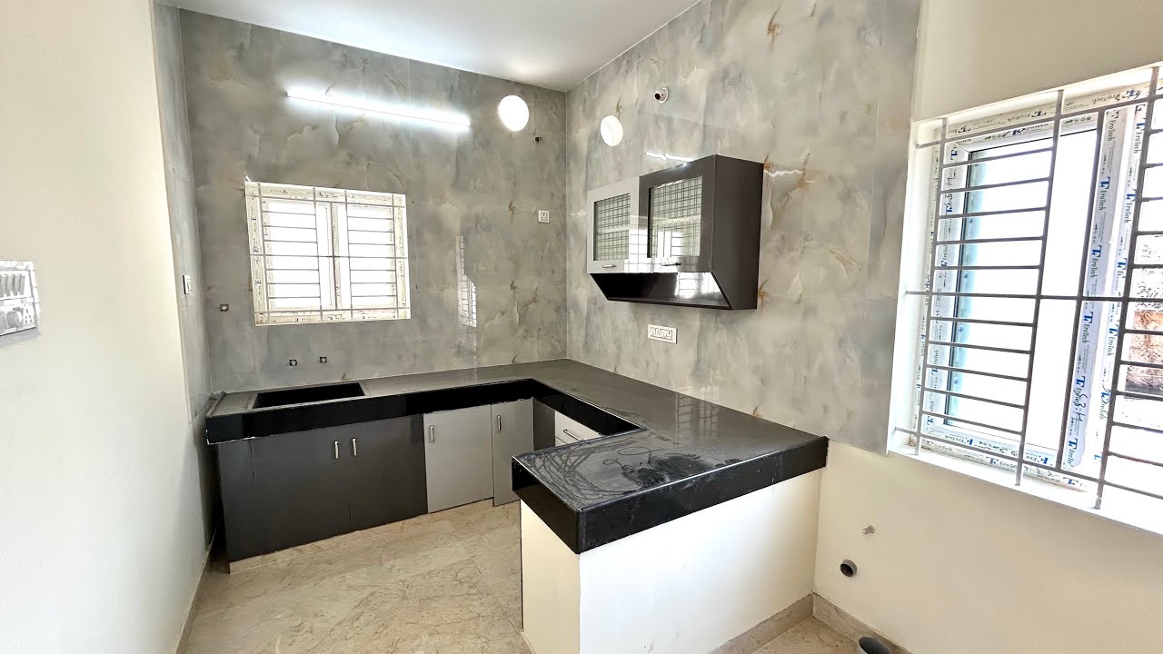 Dark & Light Grey Modular Kitchen Design 🔥🔥 with Dining Space 10x16feet