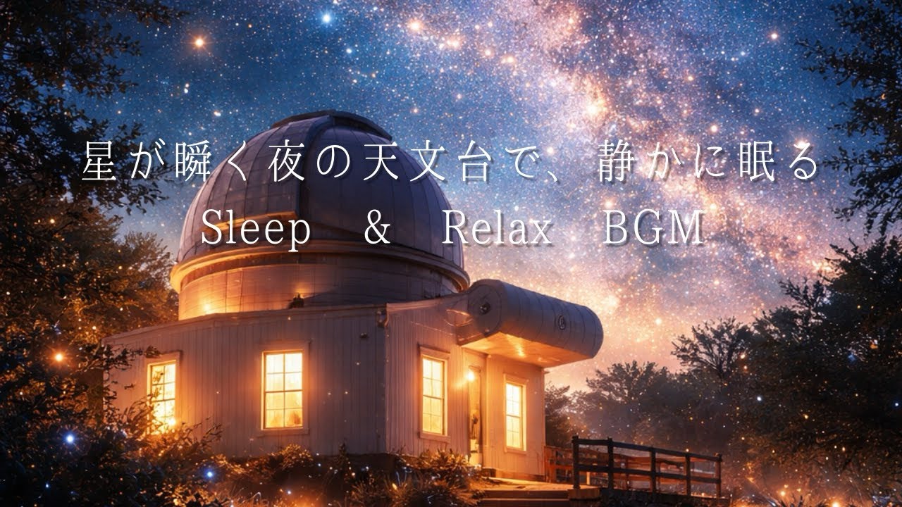星が瞬く夜の天文台で、静かに眠る｜Sleep & Relax BGM