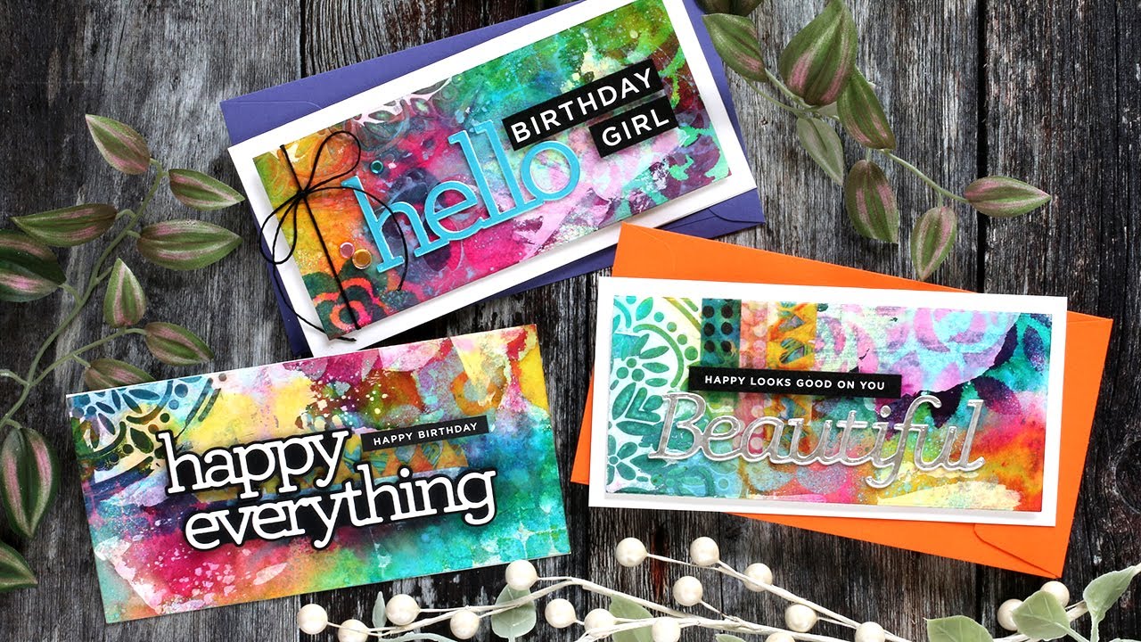 Mixed Media Cards: With Tim Holtz Distress Sprays