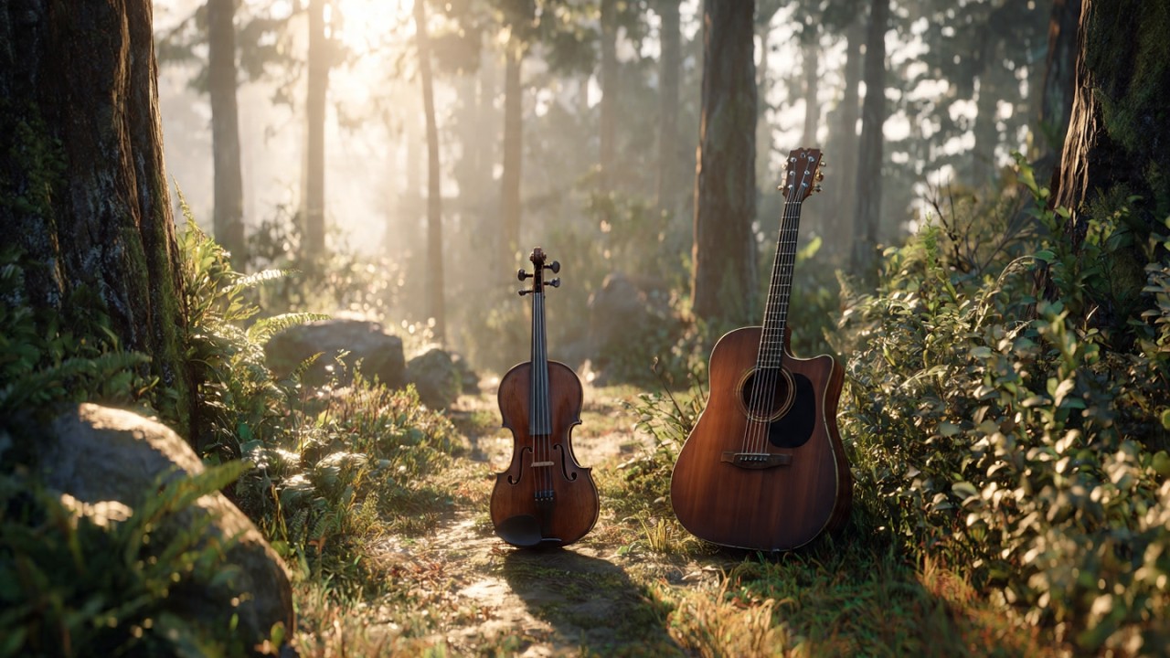Peaceful Breath 🌿 Soft Guitar & Violin Ambient Music for Relaxation, Stress Relief, Mindfulness
