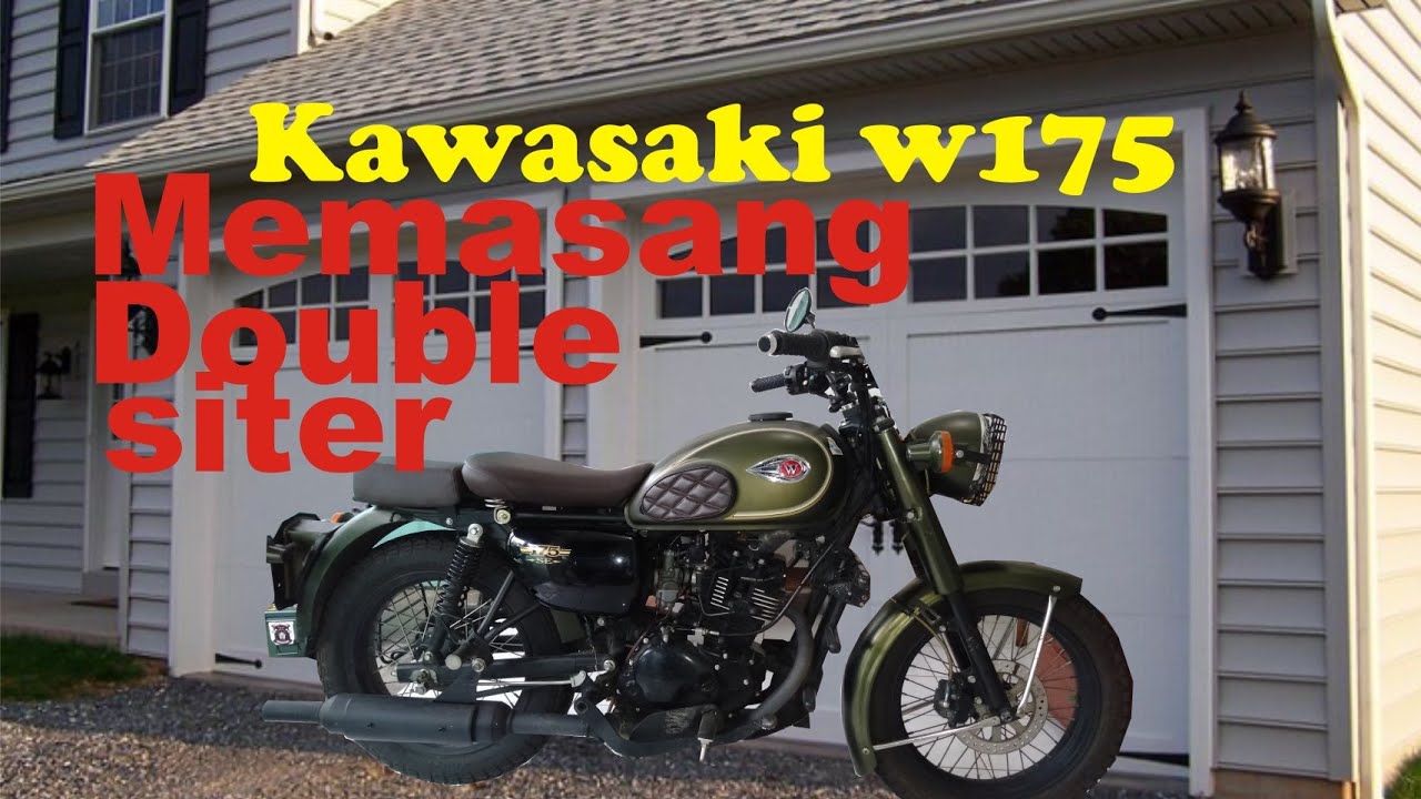 KAWASAKI W 175 🏁MEMASANG Double Seater / Classic Style / Bristish Custom