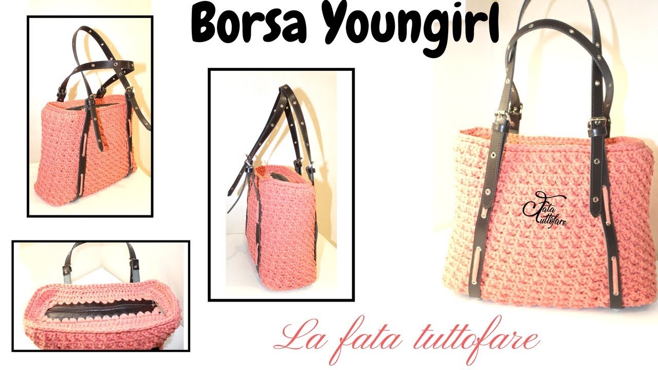 TUTORIAL: borsa Youngirl con filato tagliatella***lafatatuttofare***
