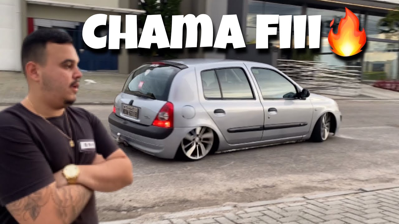 Clio rebaixado/suspens&atilde;o a ar rodas 17🚨