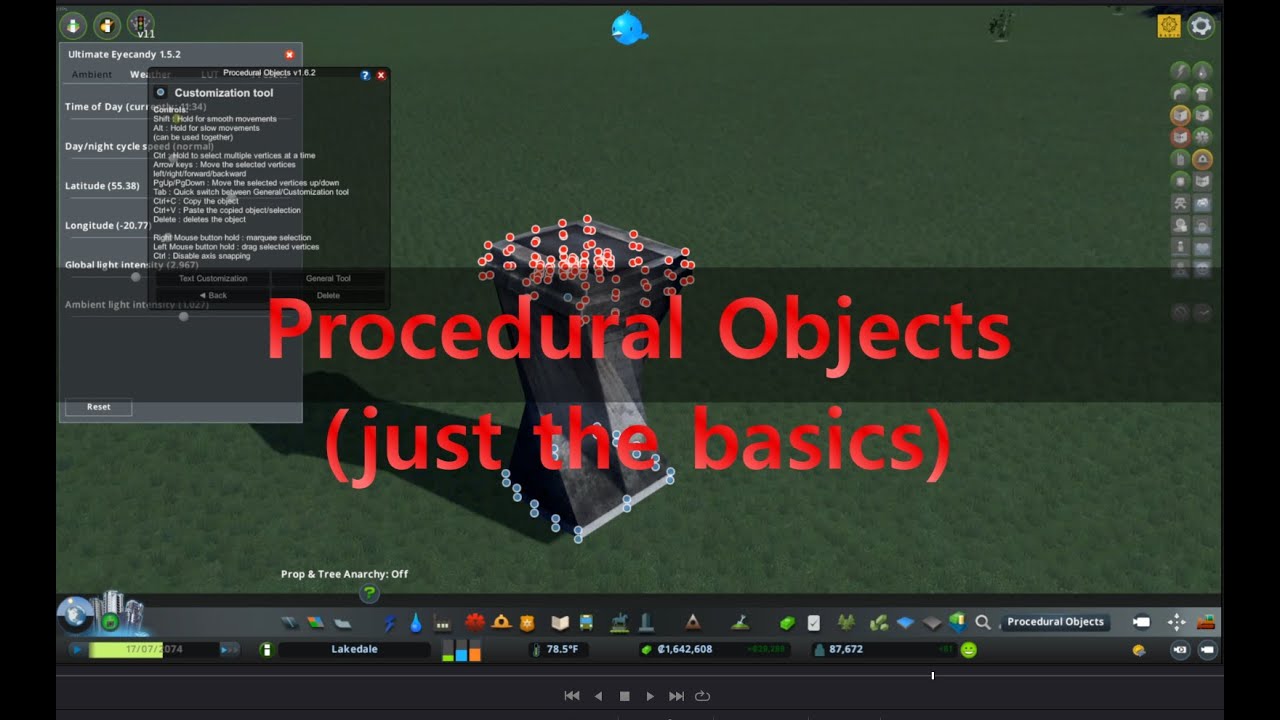 Cities: Skylines Tutorials - Procedural Objects pt. 1 (Just the basics)