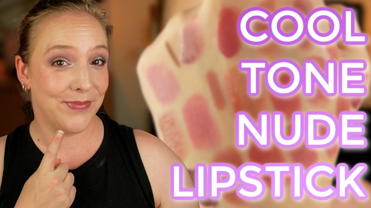 BEST COOL TONED NUDE LIPSTICKS // Top 20 cool tone nude lipsticks (fair skin incl swatches)