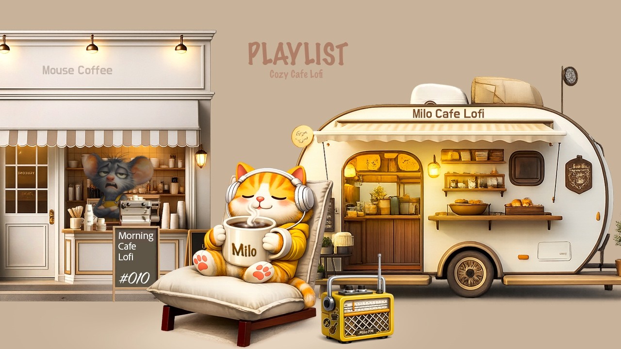 Morning Cafe Lofi Music 2 Hours | Calm Coffee Shop Ambience