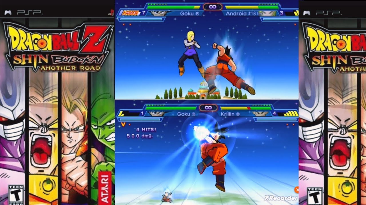 | GOKU | VS | ANDROID 18 & KRILLIN | DRAGON BALL Z SHIN BUDOKAI ANOTHER ROAD | GAMEPLAY | PSP |