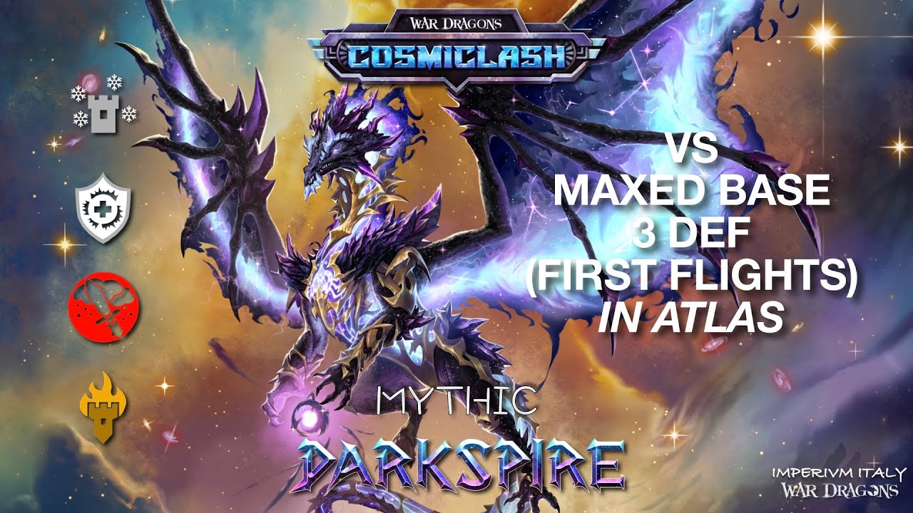 DARKSPIRE - COSMICLASH MYTHIC DARK WARRIOR TRIPLE DEF ON 245B BASE - ImperivmItaly War dragons