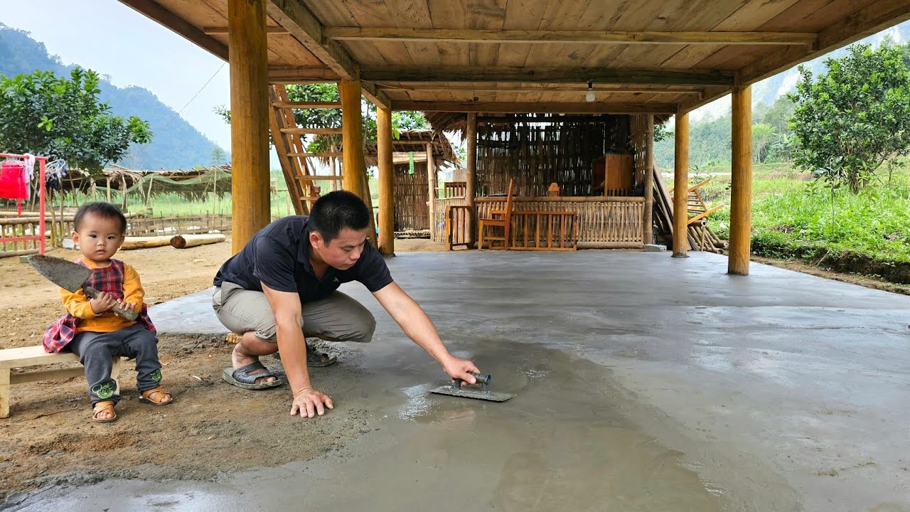 The idea of plastering the floor with cement and sand/xuan truong