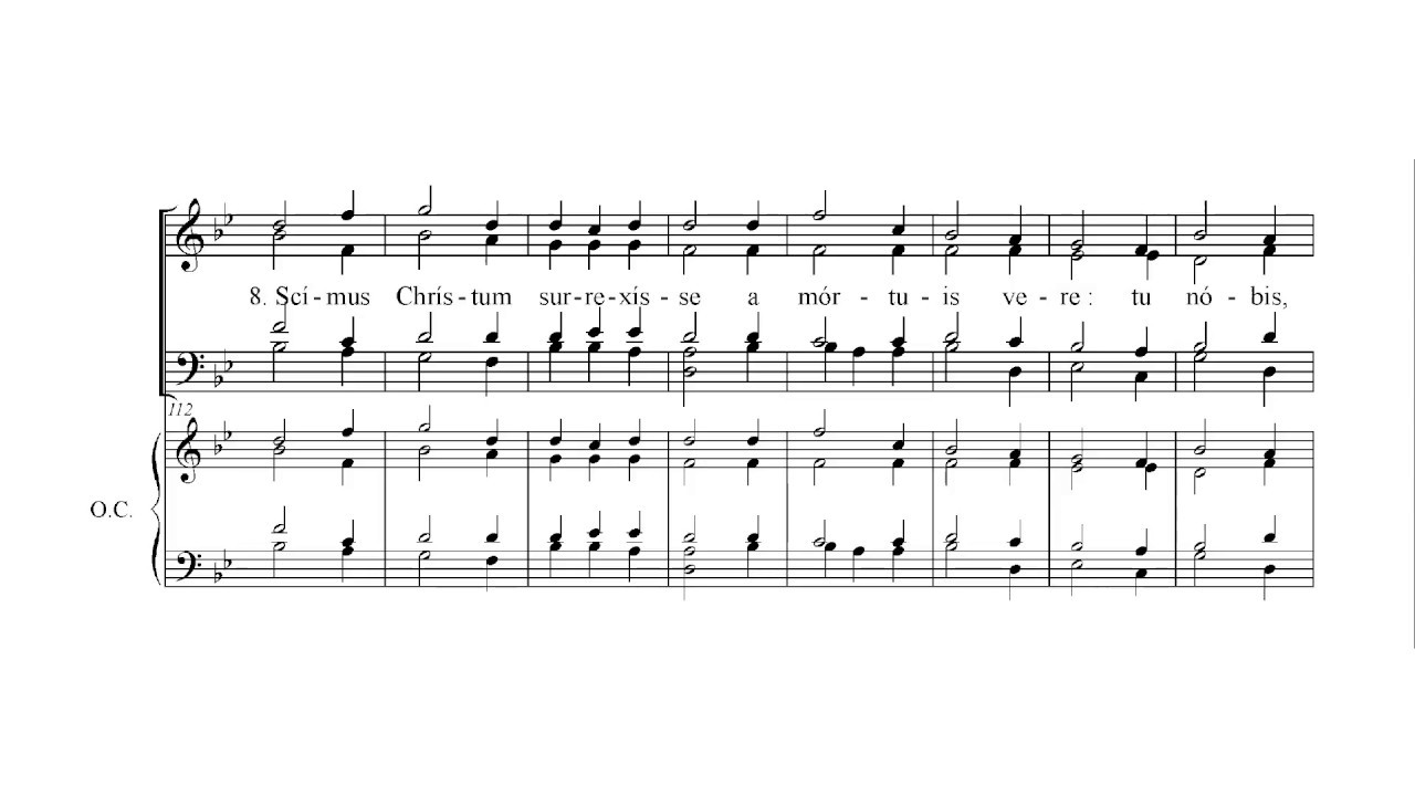 Séquence de Pâques : Victimæ paschali laudes (harmonisation Jean Revert) ; Alléluia de Mawby