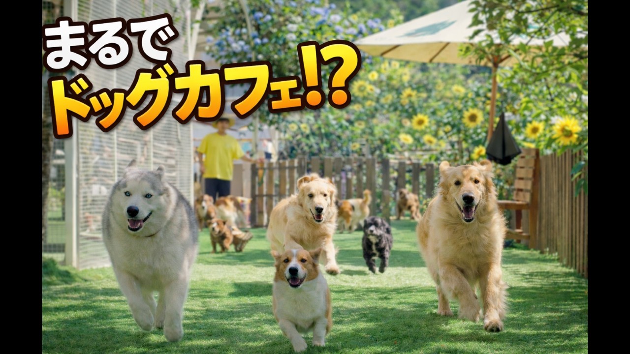17匹の犬のドッグランを作り直したら、犬たちが大喜び！まるでドッグカフェになりました｜Toby & Pi 楽園づくり 第3話