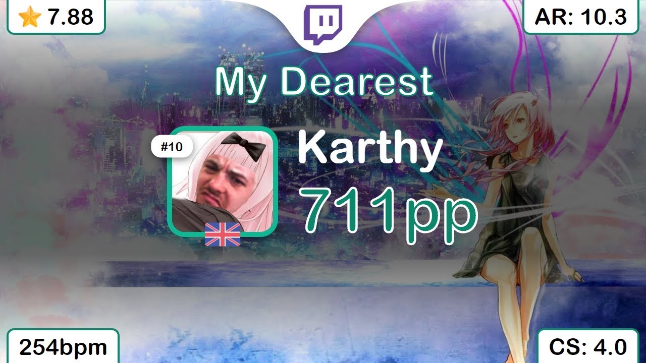 [Live] Karthy | supercell - My Dearest [Last Love] +HDDT 98.86% {#3 730pp 1❌} - osu!