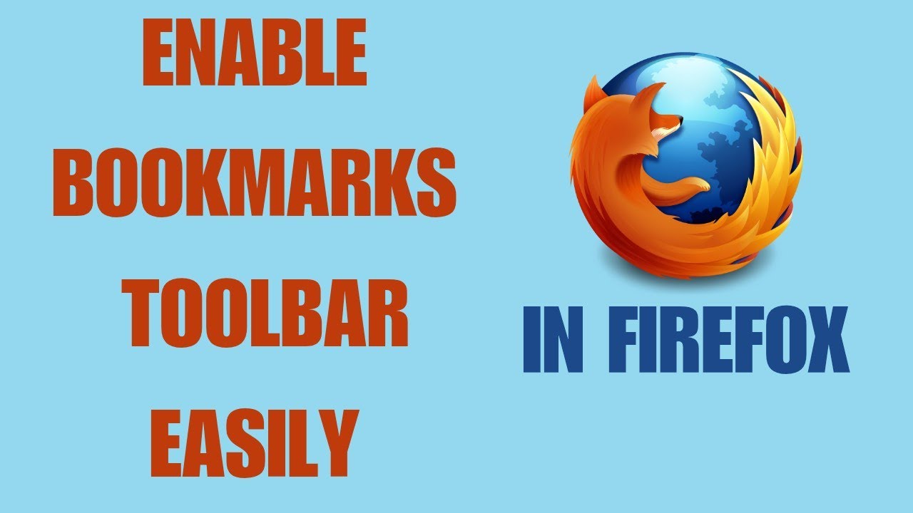 Fix bookmark toolbar not showing in firefox