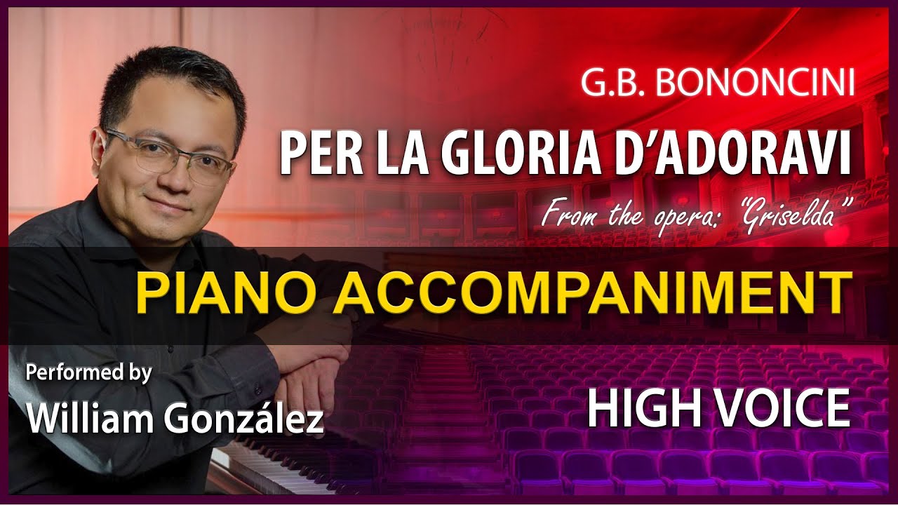 Per La Gloria D'adorarvi Karaoke Bononcini High voice