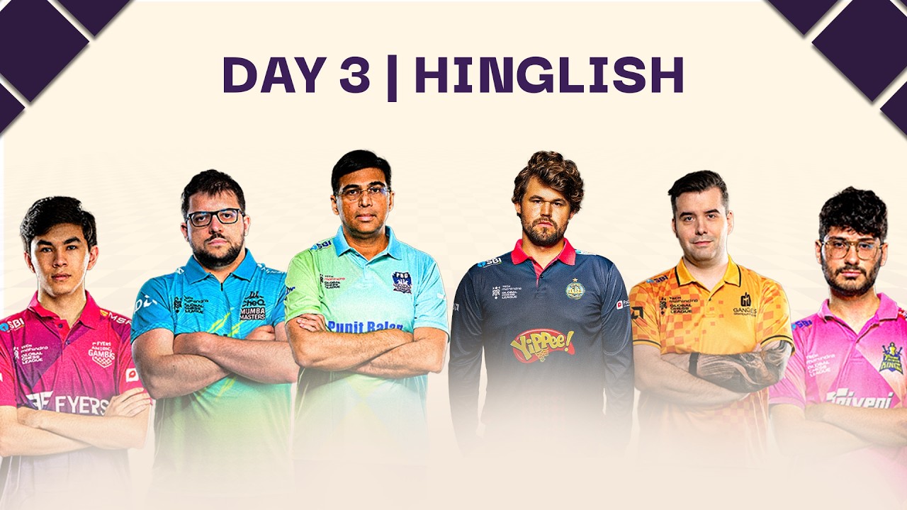 Tech Mahindra Global Chess League 2026 | Day 3 LIVE | Hinglish Stream | Season 4