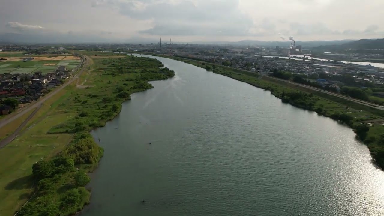 ドローン　庄川河口