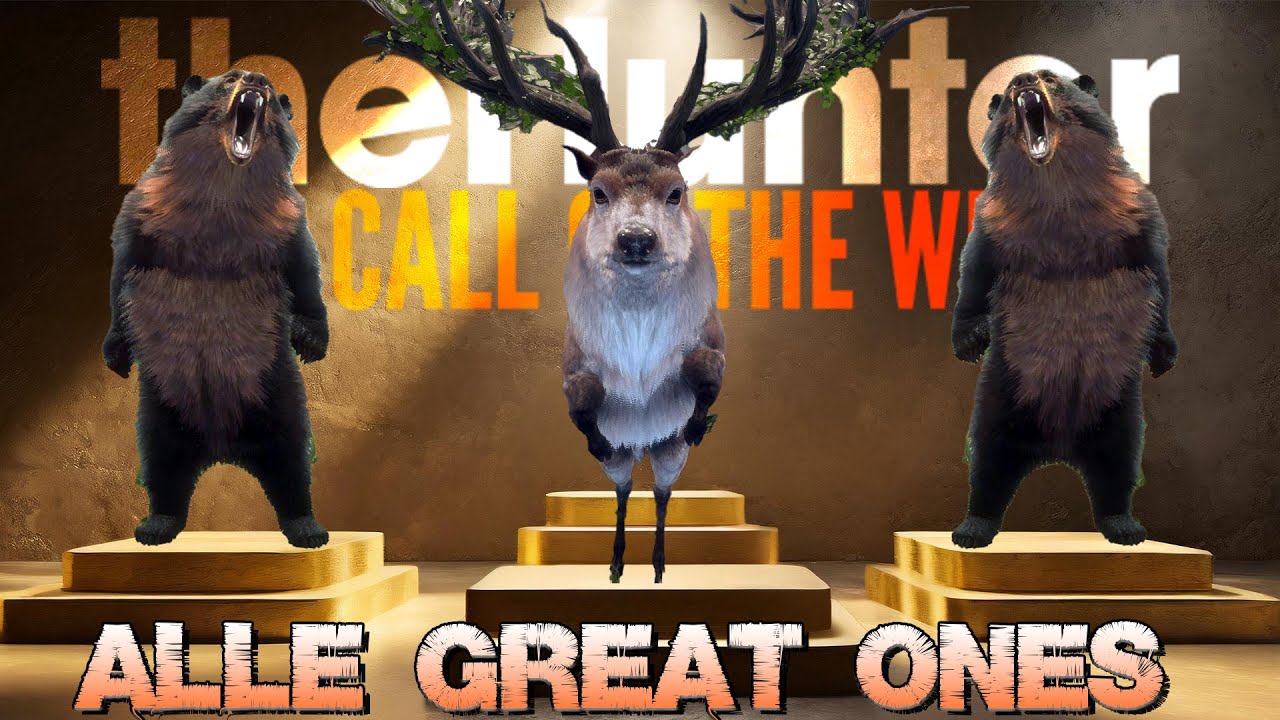 ALLE Great Ones in der Sammlung - Trophy Lodge React! || theHunter Call of the Wild