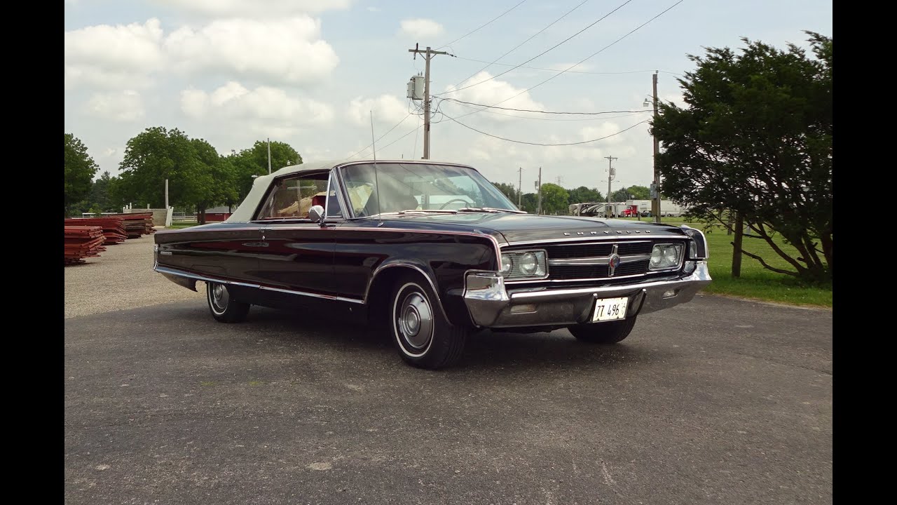 1965 Chrysler 300 L Convertible in Black Paint & Engine Start on My Car Story with Lou Costabile