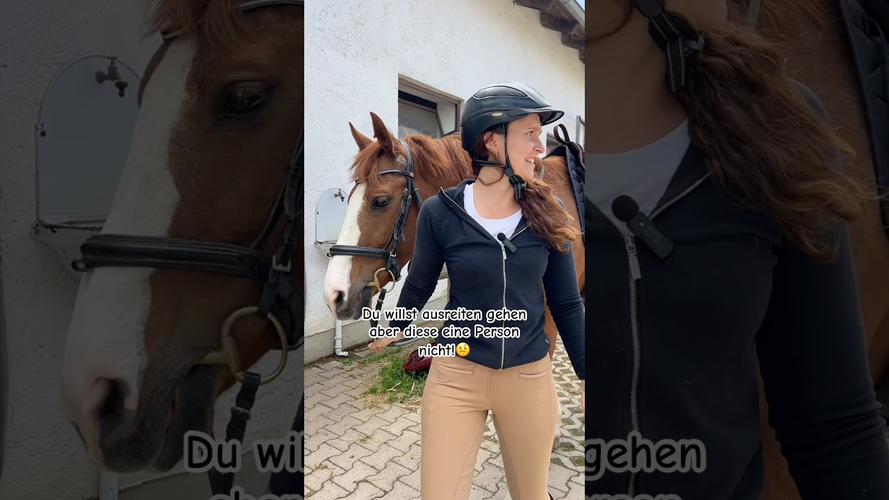 Schrecklich sowas!🤣 der unmögliche Ausreitpartner! 