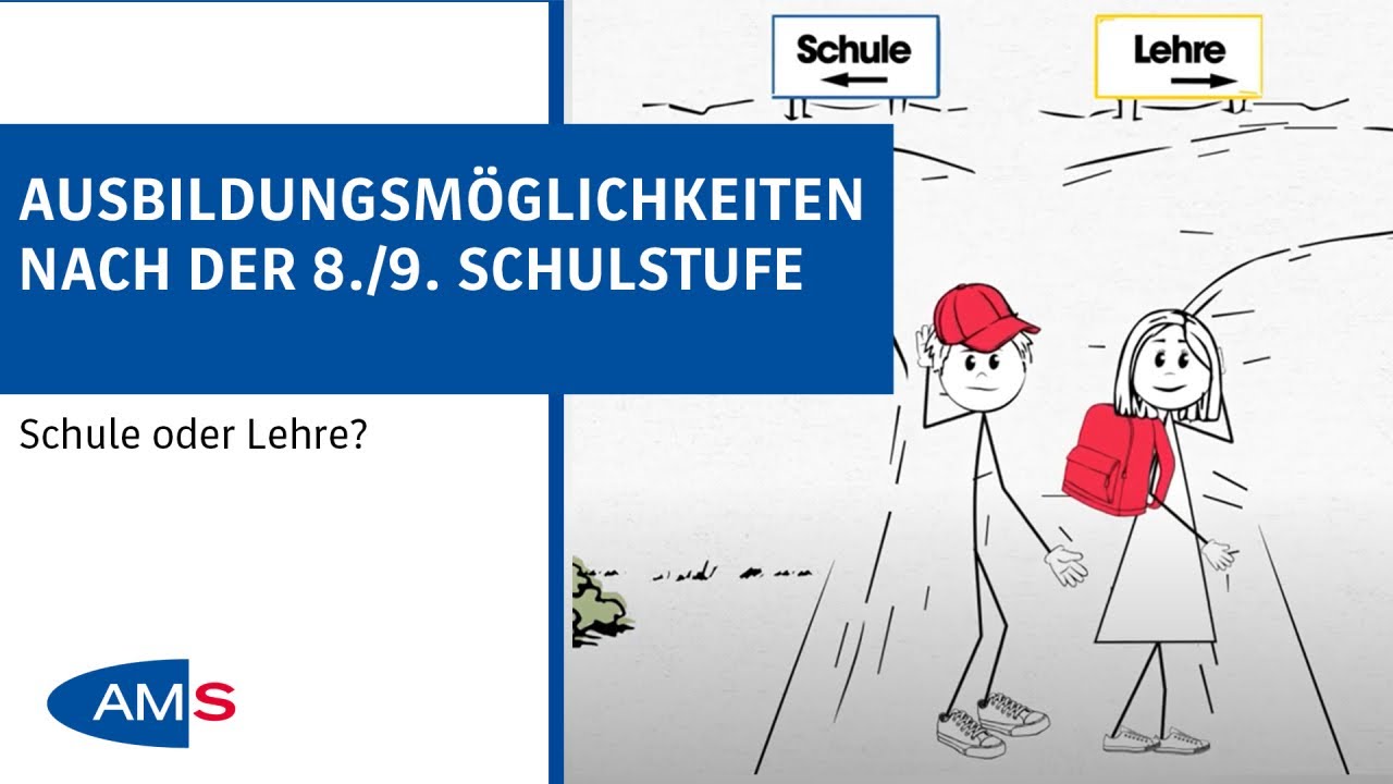 Ausbildungsm&ouml;glichkeiten nach der 8./9. Schulstufe: Schule oder Lehre?