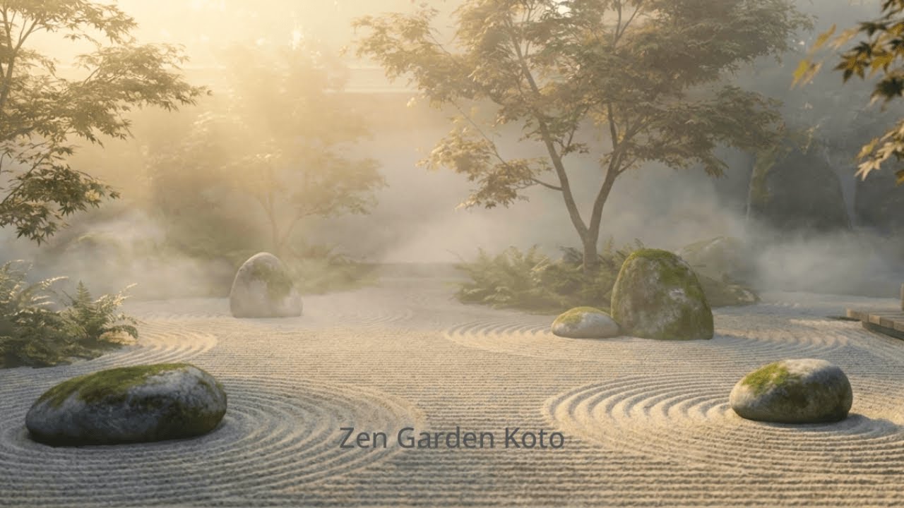 Zen Garden Koto Breeze – Japanese Ambient Music for Meditation & Calm | Quiet Escape Studio