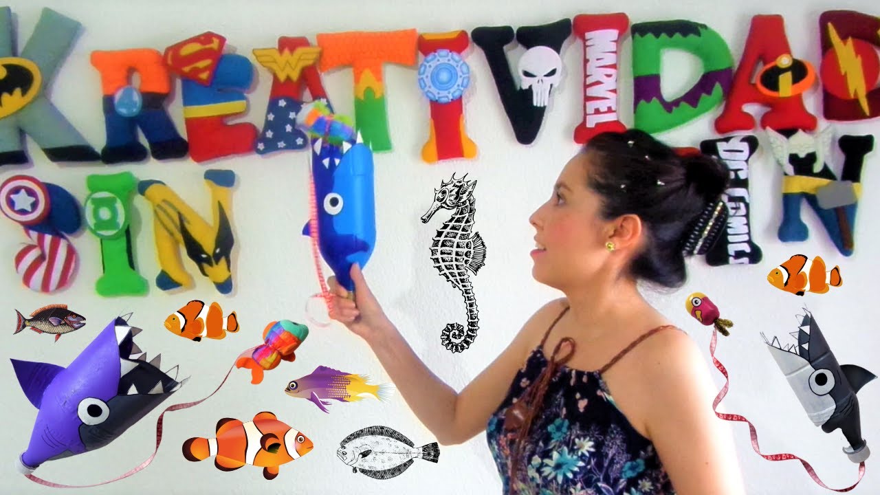 Como hacer manualidades con botellas de plástico fáciles: Balero con forma de tiburón (Video 15)