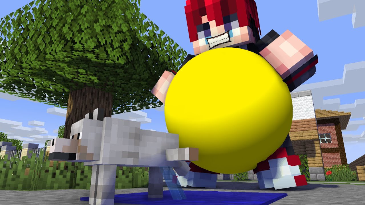 SAD Story Giant Girl Vore Tiny Dog at the City - Minecraft Animation