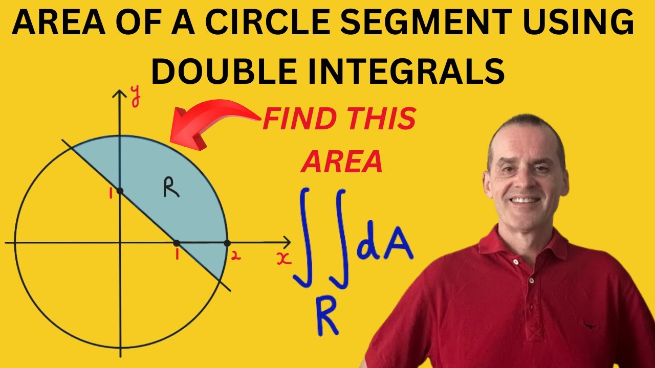 How to find the Area of a segment in a circle using double integration over a polar region