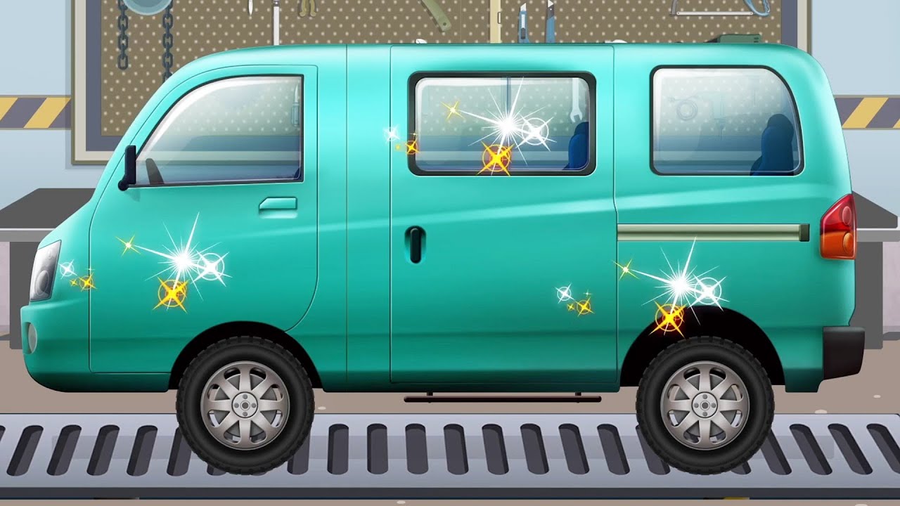 Mini Van, Cars And Trucks, Learning Video For Toddlers