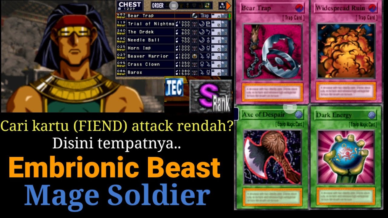 Yugioh Mage Soldier Yu-Gi-Oh! Forbidden Memories Free Duel Getting Embryonic Beast