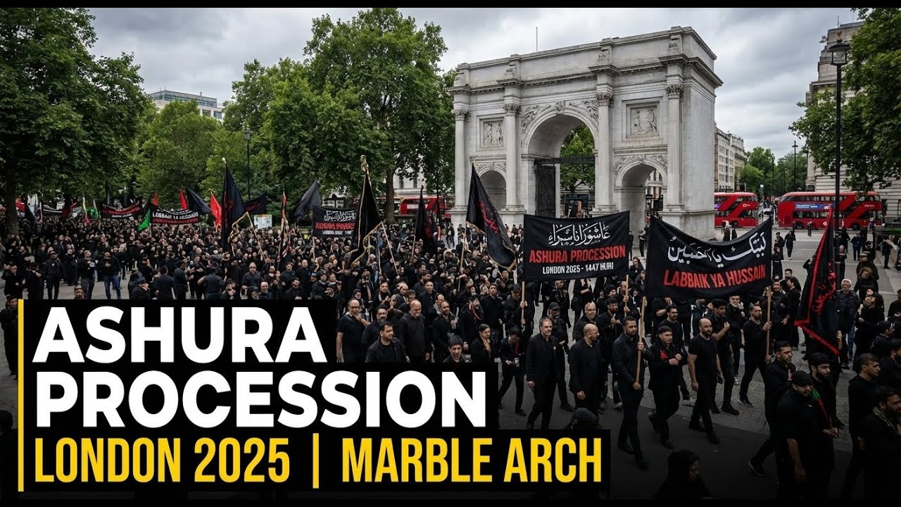 Ashura Procession in Central London Marble Arc Station 2025 #1447 Hijri#karbla #london #imamhussain