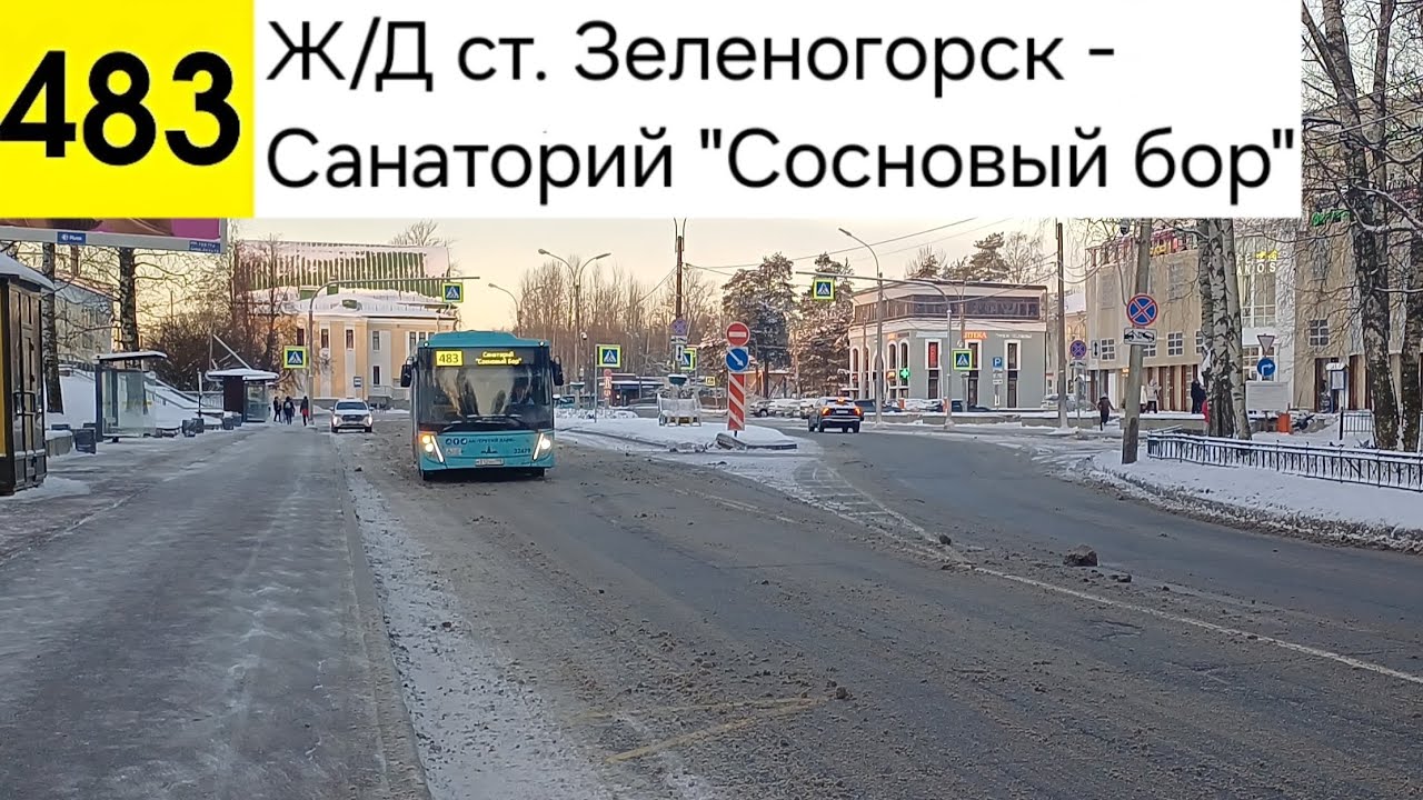 Автобус 483. Ж/Д ст. Зеленогорск - Санаторий 