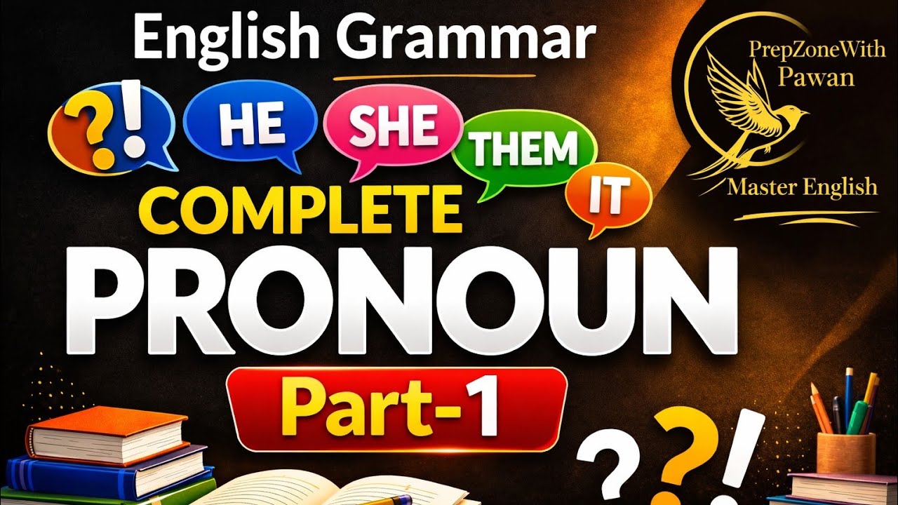 Pronoun in English Grammar | Pronoun Part 1 | Definition, Types & Examples | Basic English Grammar