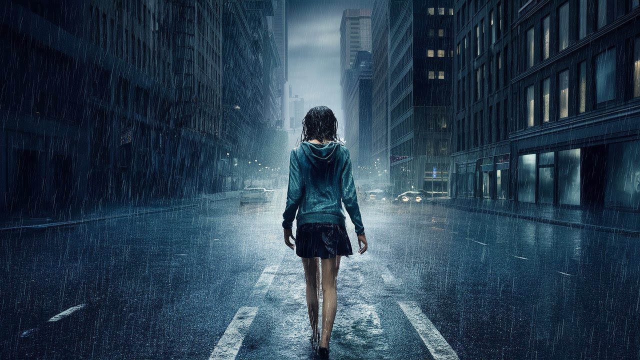 The girl in the rain