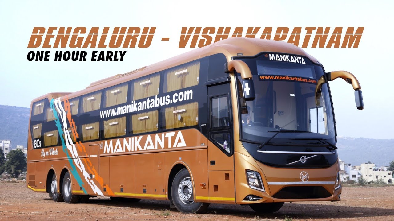 BENGALURU to VIZAG | Inaugural Journey of Manikanta Travels Volvo 9600 Multi-axle Sleeper