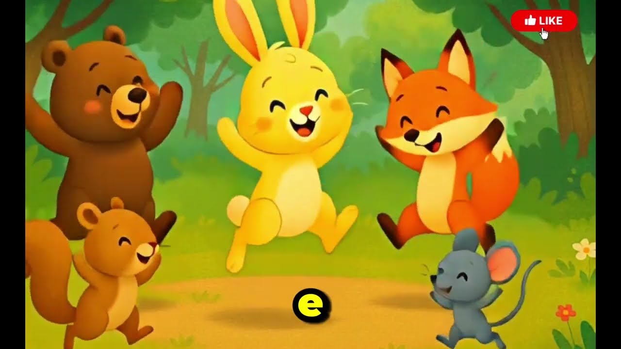 🐰💛 Dança do Pula-Pula com o Coelhinho Amarelo! — Vem pular com os amiguinhos da floresta! 🌳✨