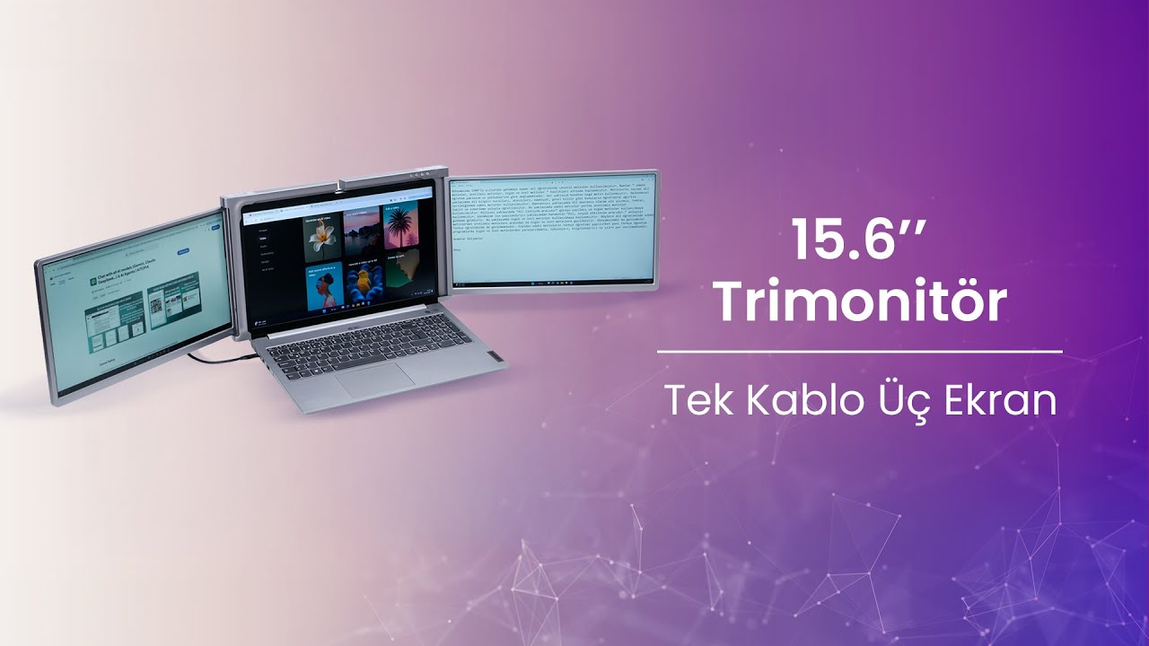 15.6'' Trimonitör Kutu İçeriği