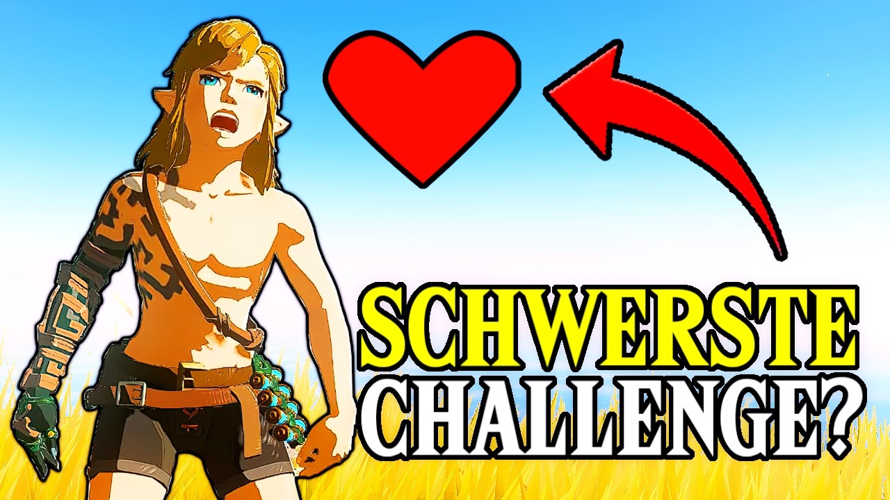 Die SCHWERSTE TotK Challenge (1 Herz)