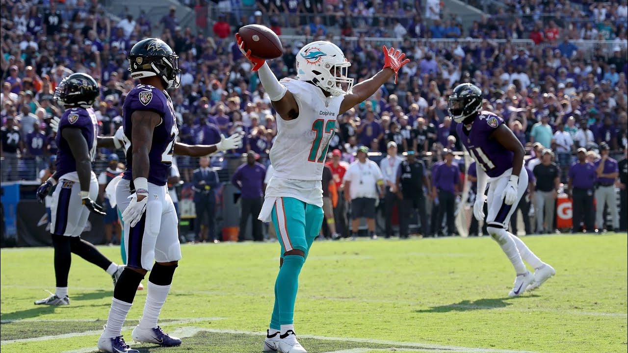 Jaylen Waddle Game Winning Touchdown Catch 2022 Dolphins at Ravens (4K60fps)