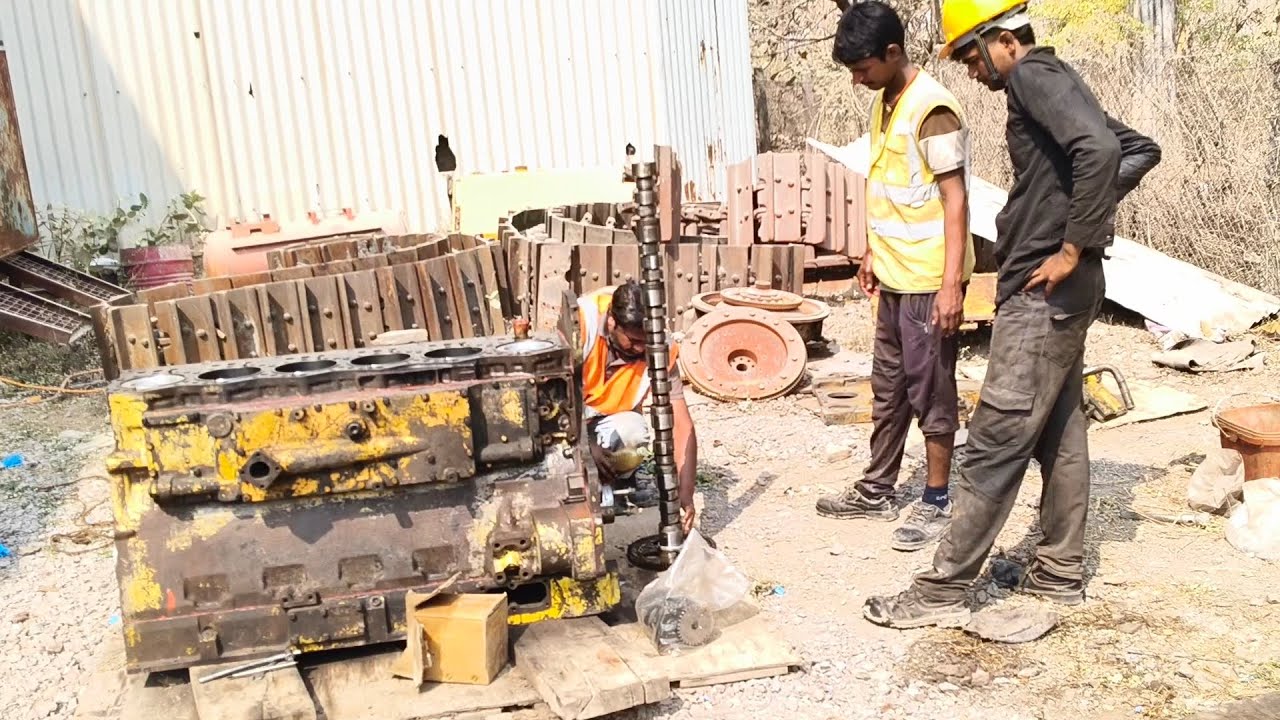 Part 3 Cummins Engine Camshaft fitting work Full HD #video,, #cummins #engine#shiva #dozer #mechanic