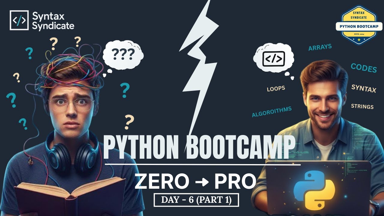 🔴DAY - 6 (PART 1) : PYTHON ZERO TO HERO | 12 - Day Python Bootcamp 🚀 | LIVE